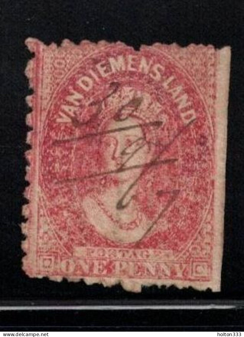 TASMANIA Scott # 23 Used - Van Diemens Land - CV $62.50 - Gebruikt