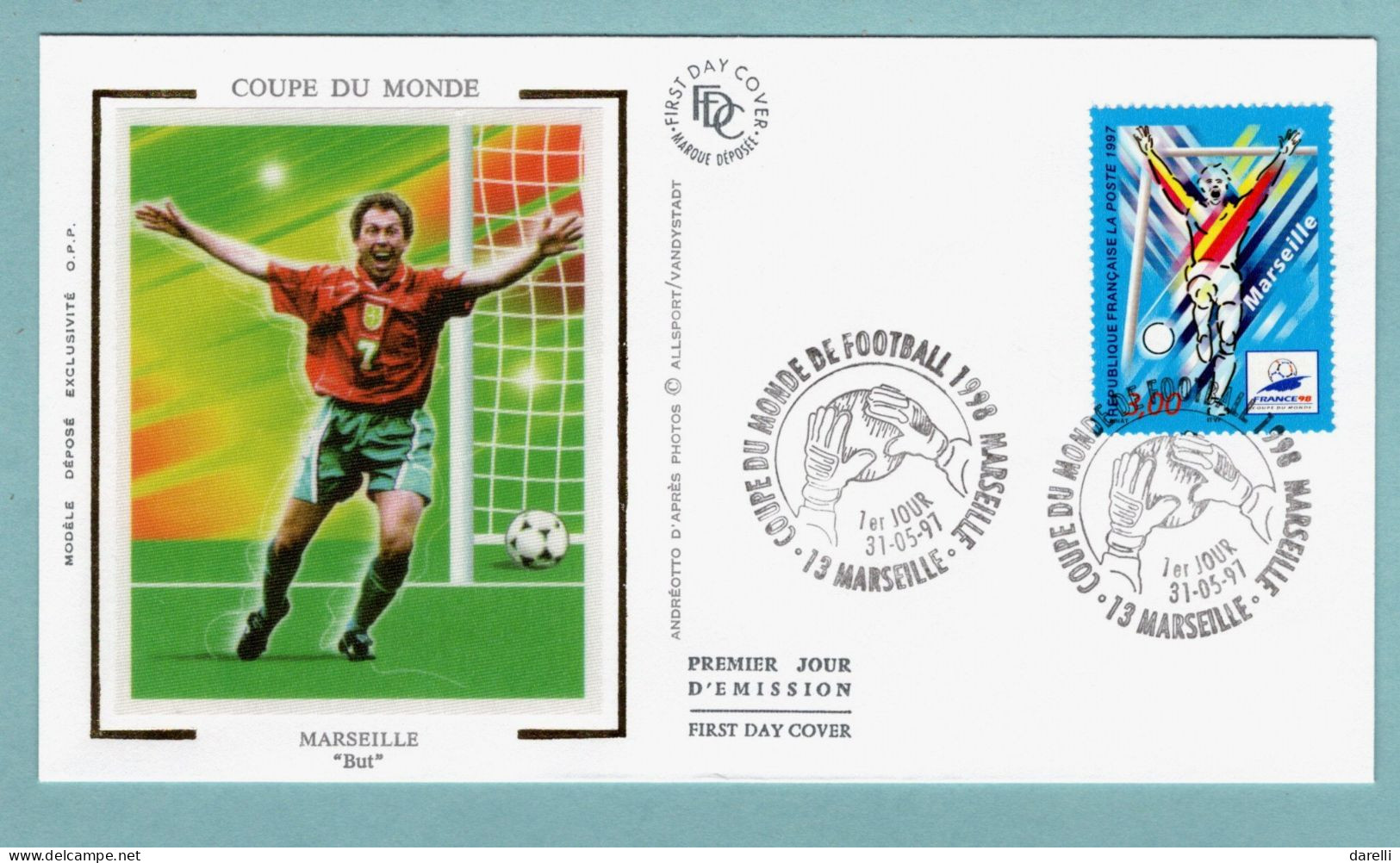 FDC France 1997 - Coupe Du Monde De Football 1998 - Marseille - YT 3075 - 13 Marseille - 1990-1999