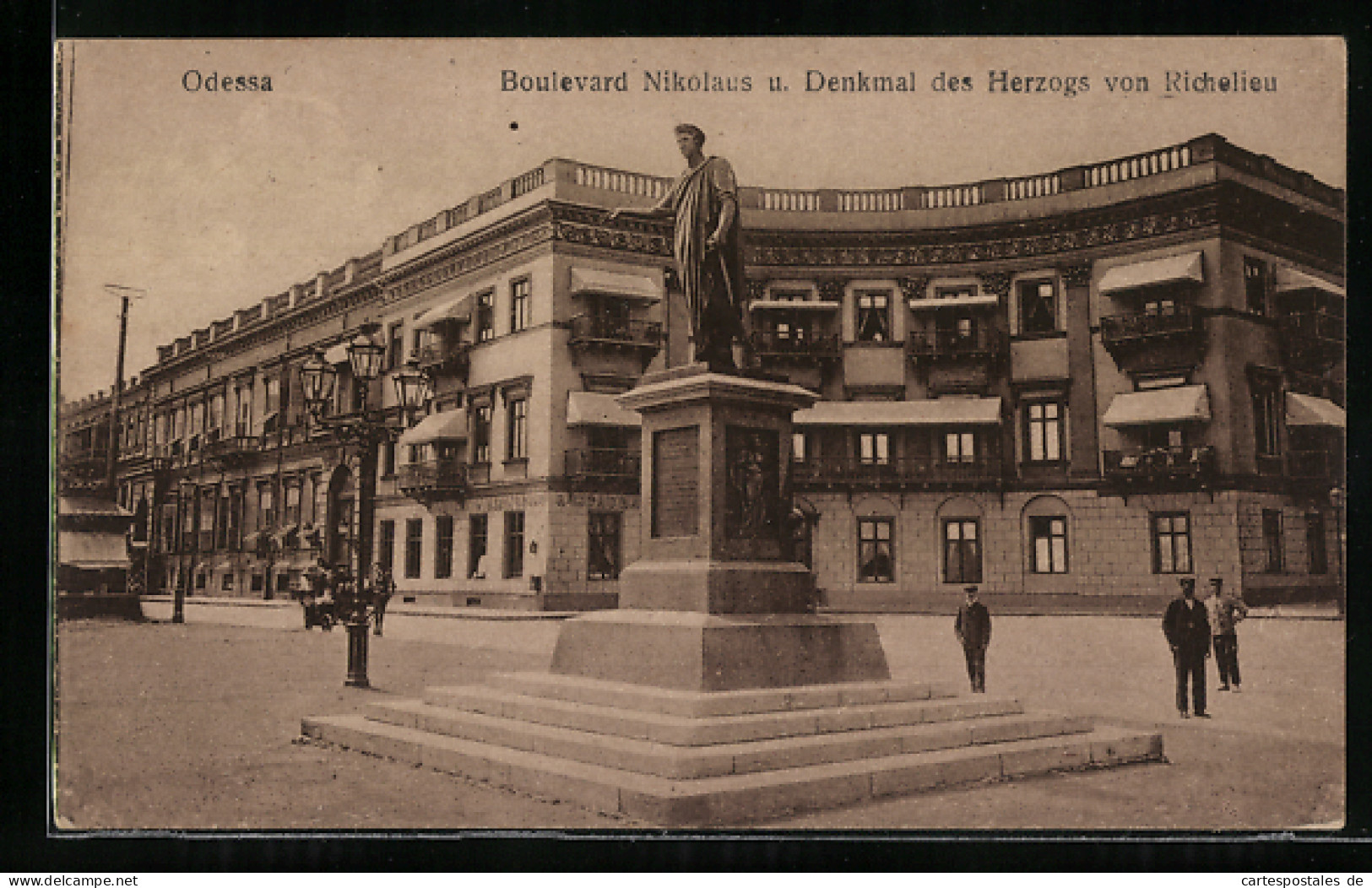 AK Odessa, Boulevard Nikolaus Und Denkmal Des Herzogs Von Richelieu  - Ukraine