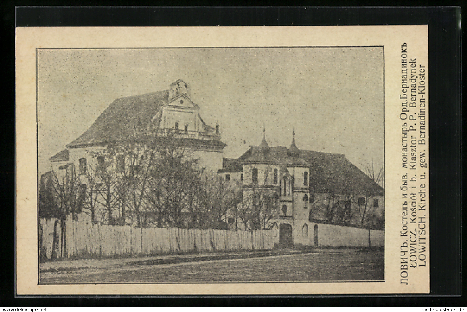 AK Lowitsch, Kirche Und Gew. Bernadinen-Kloster  - Polen