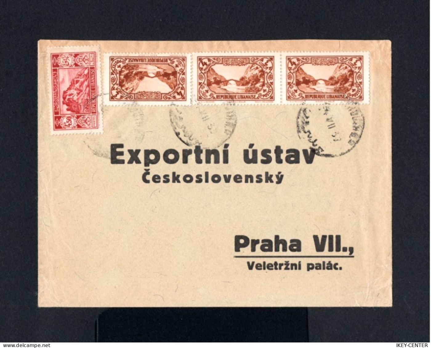 9546-LEBANON-LIBAN-OLD COVER BEYROUTH To PRAHA (czechoslovakia) 1937.WWII.Enveloppe LIBANAISE - Líbano