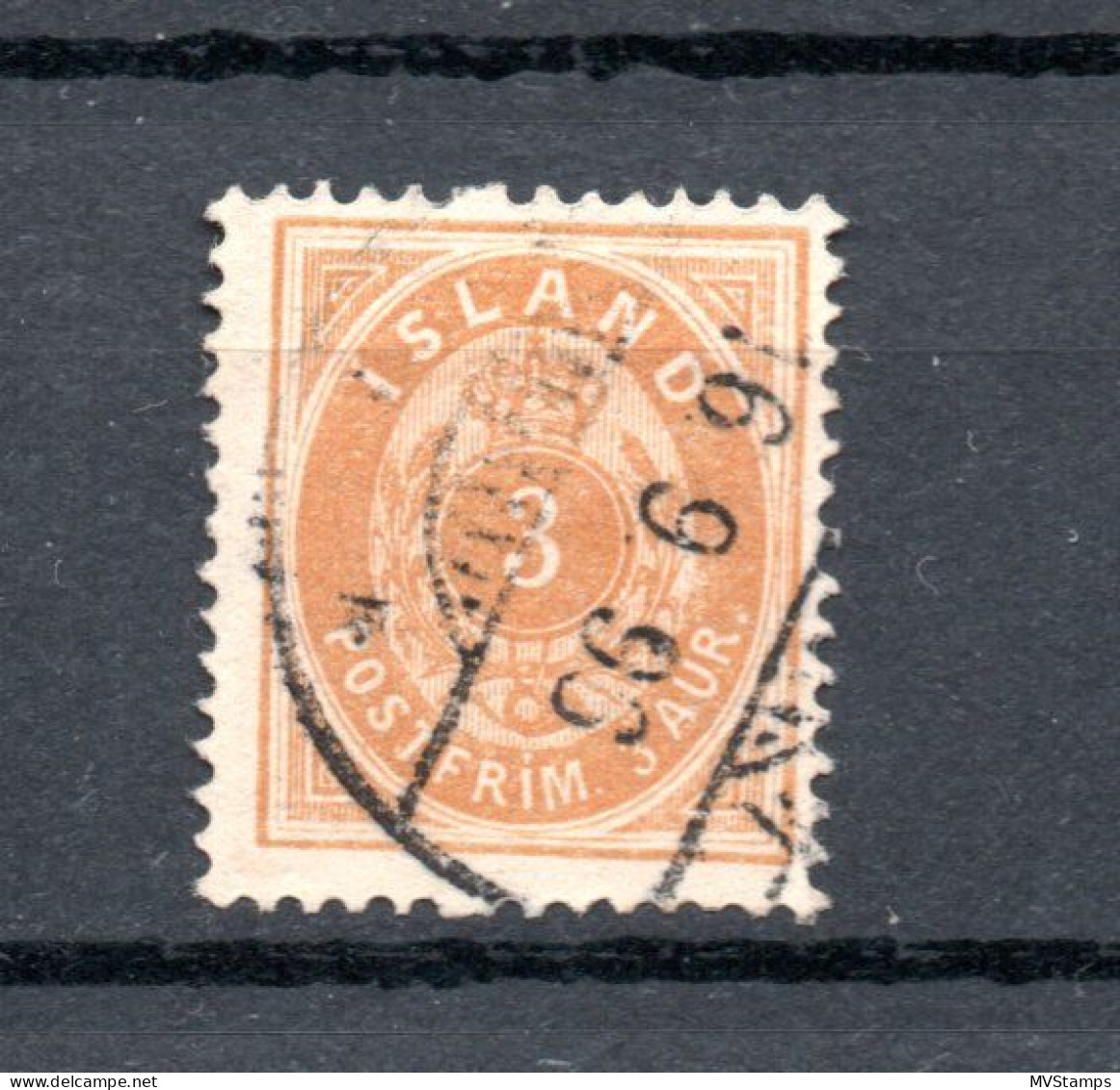 Iceland 1882 Old Posthorn Stamp (Michel 12 A), Misperforation Used - Usati