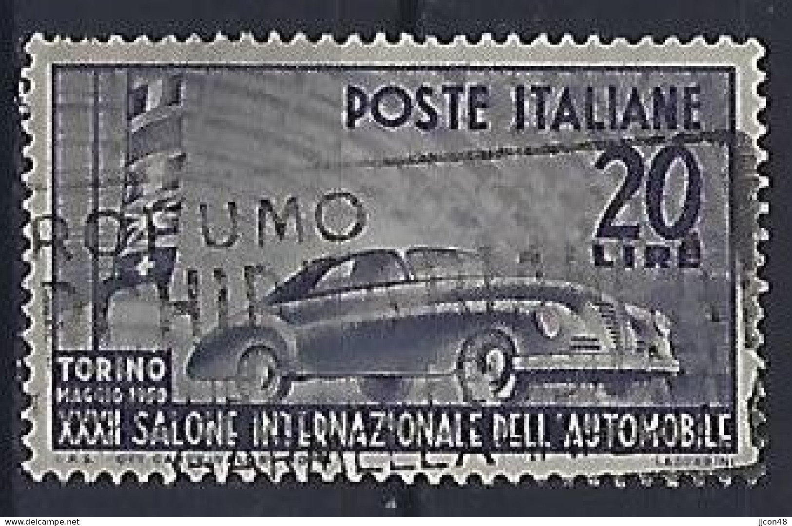 Italy 1950  Automobilsalon, Turin (o) Mi.790 - 1946-60: Oblitérés