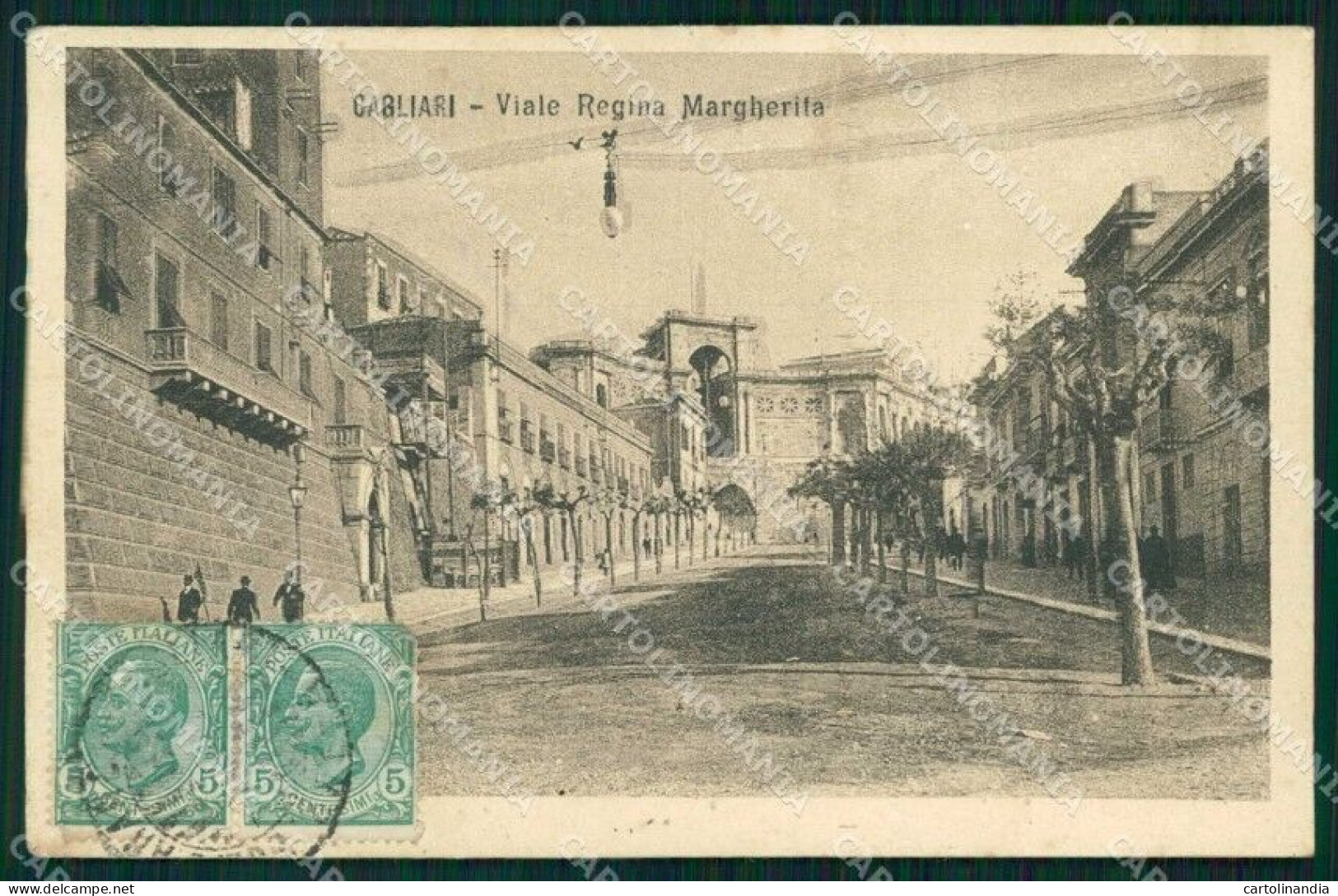 Cagliari Città Viale Regina Margherita Cartolina RB6866 - Cagliari