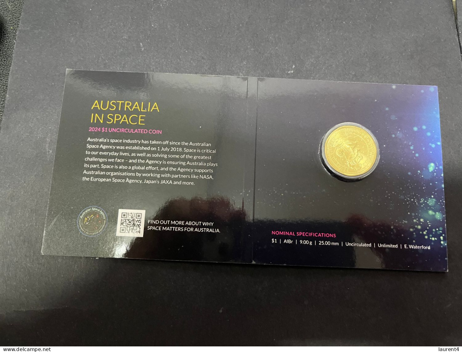 (22-4-2024) (2 Z 42) "Out Of This World" - Australia In Space" $ 1.00 Coin (with 2024 King Charles Coinage) - Dollar