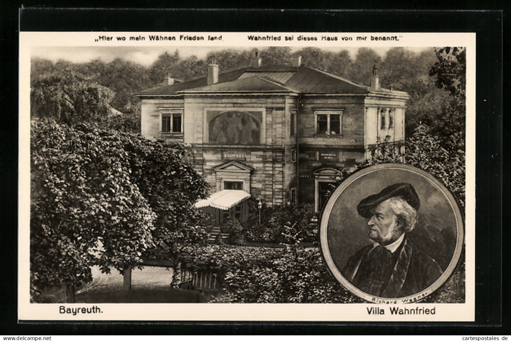 AK Bayreuth, Villa Wahnfried, Portrait Von Rcihard Wagner  - Bayreuth