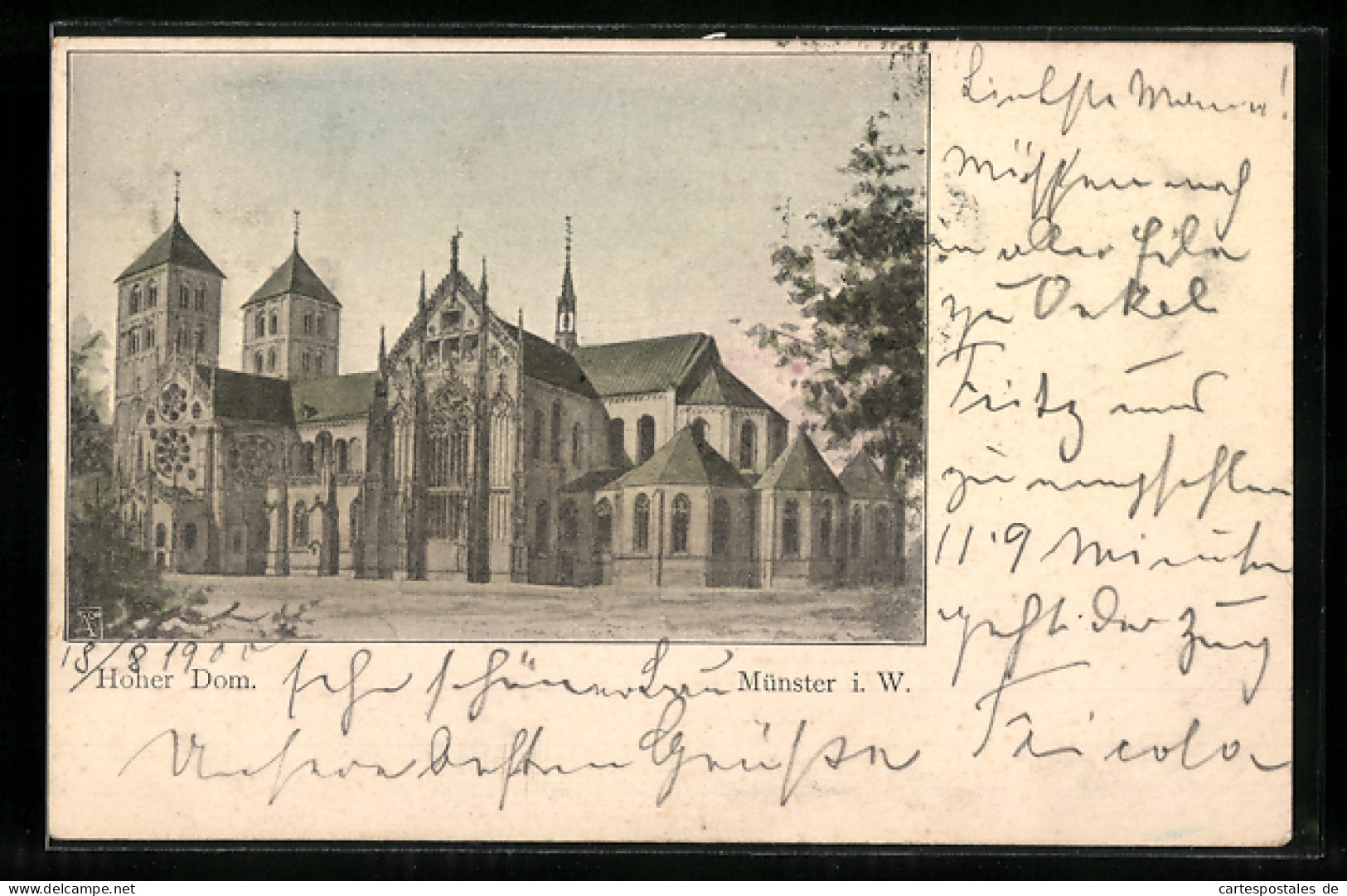 AK Münster I. W., Hoher Dom  - Muenster