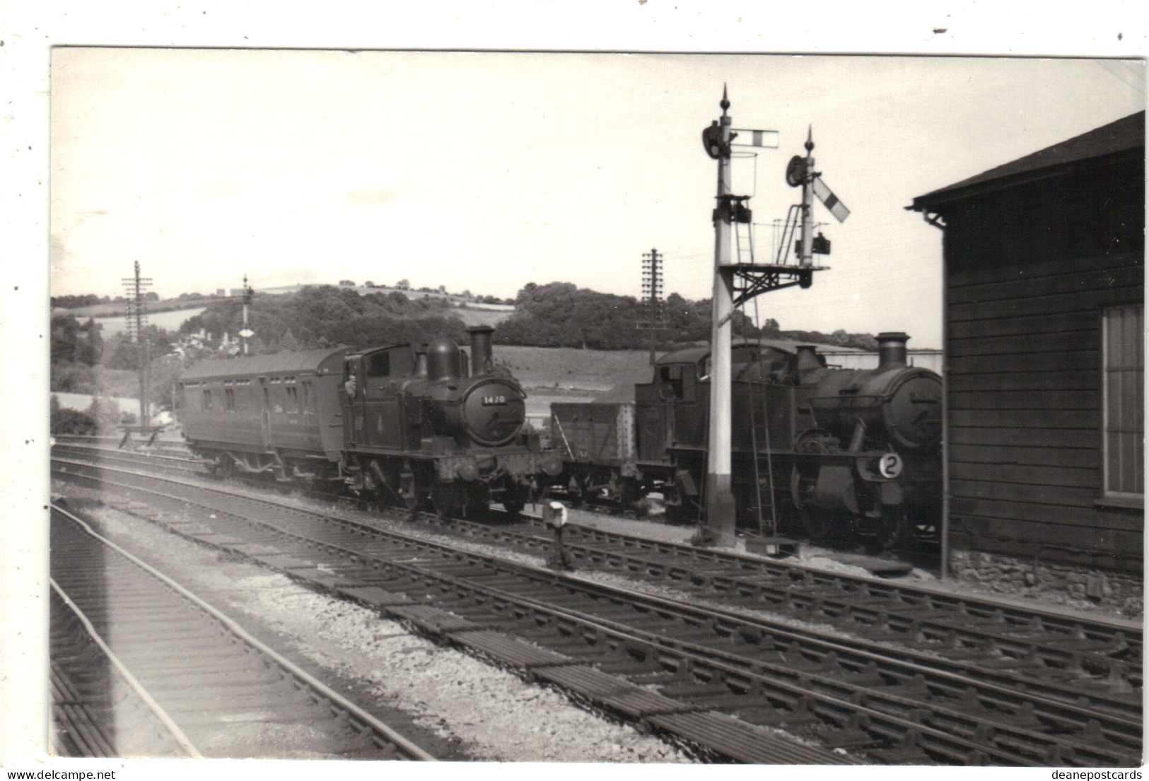 Devon - Lynton & Lynmouth To Barnstaple Railway Views,  Steam Engines, Postcard Size Plain Back - Altri & Non Classificati