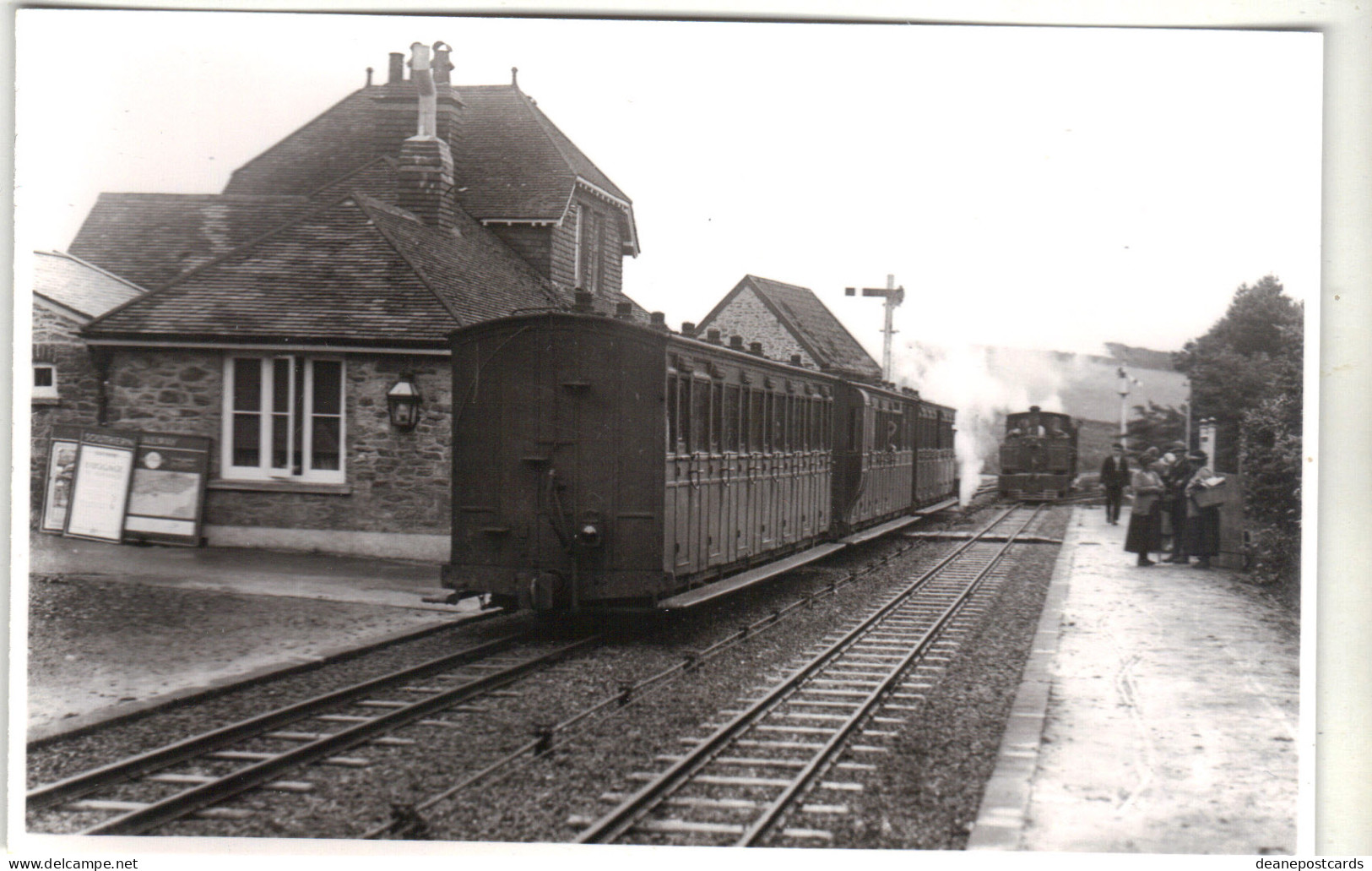 Devon - Lynton & Lynmouth To Barnstaple Railway Views,  Steam Engines, Postcard Size Plain Back - Altri & Non Classificati