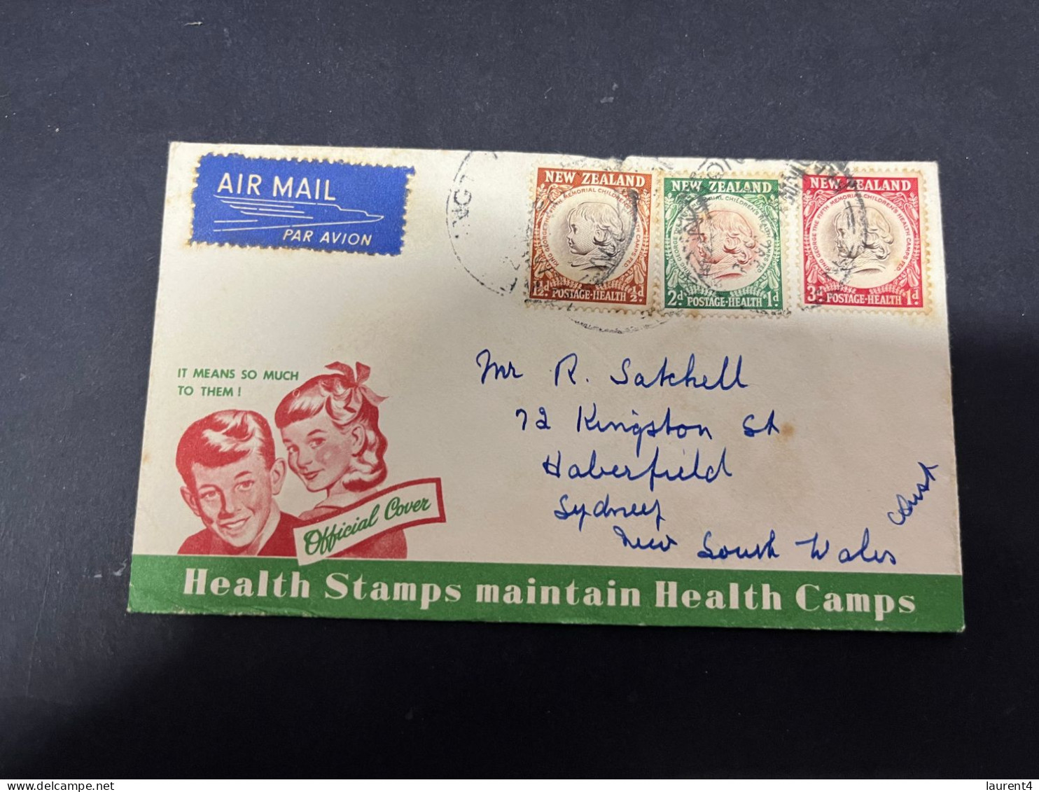 22-4-2024 (2 Z 44) FDC - New Zealand - Posted To Australia 1955 - Health Camp Issues - FDC