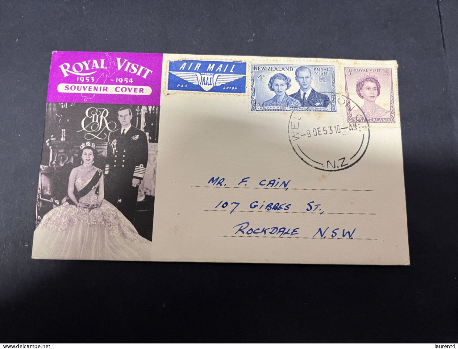 22-4-2024 (2 Z 44) FDC - New Zealand - Posted To Australia 1953 - Royal Visit - FDC