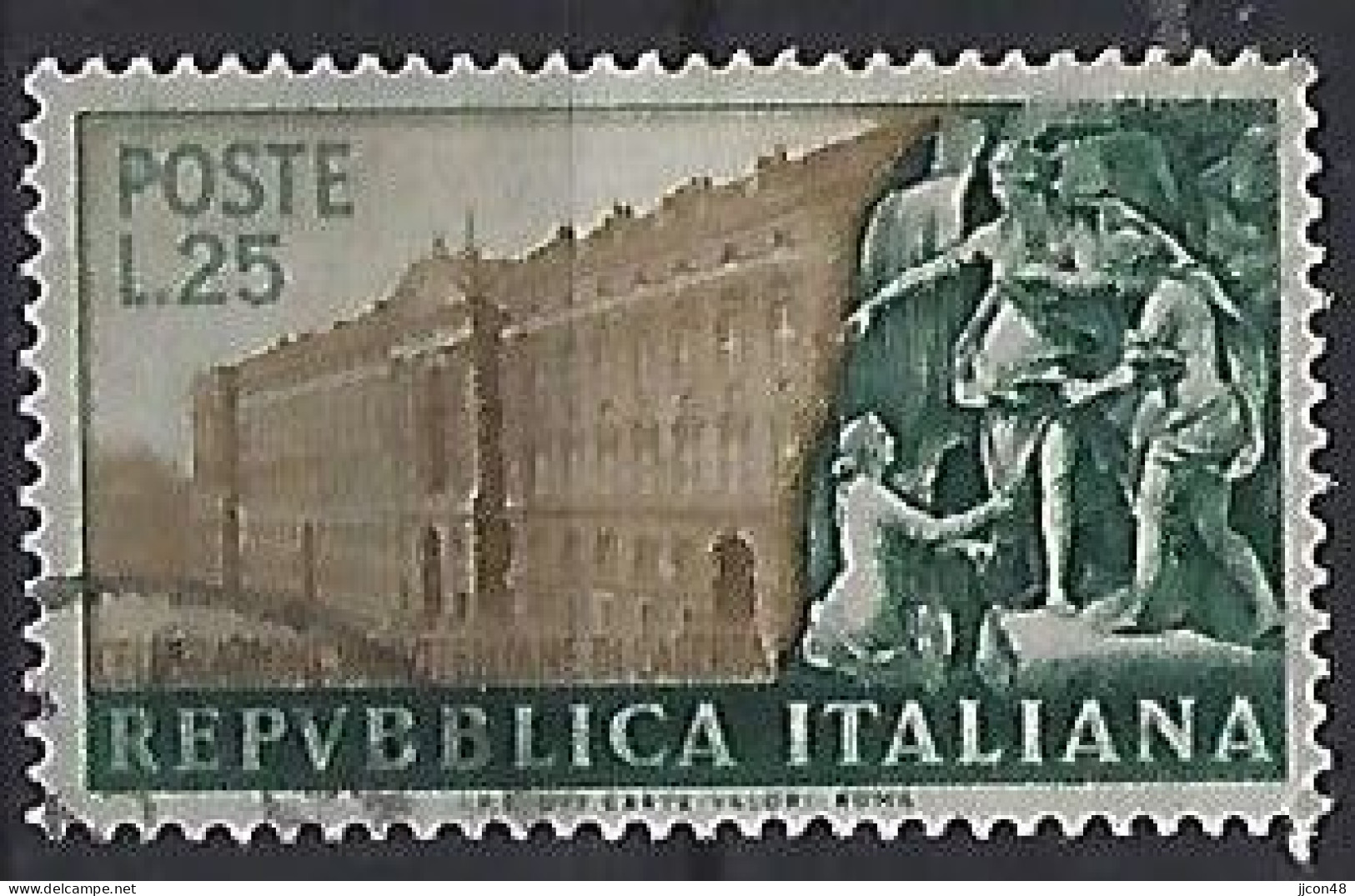 Italy 1952  Schloss Caserta (o) Mi.857 - 1946-60: Usados