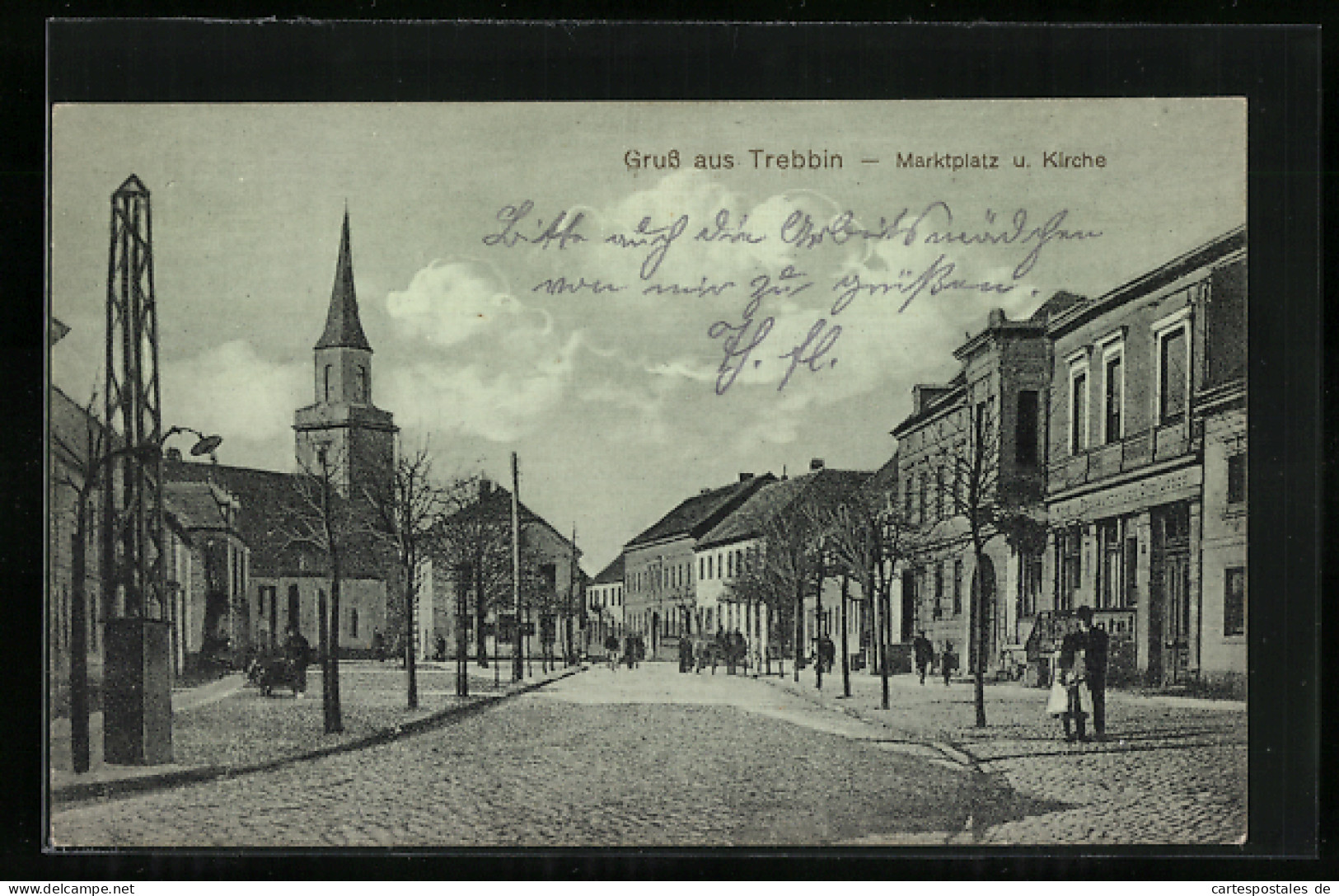 AK Trebbin, Marktplatz Und Kirche  - Trebbin