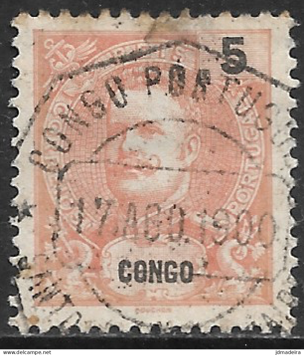 Portuguese Congo – 1898 King Carlos 5 Réis Used Stamp - Congo Portugais