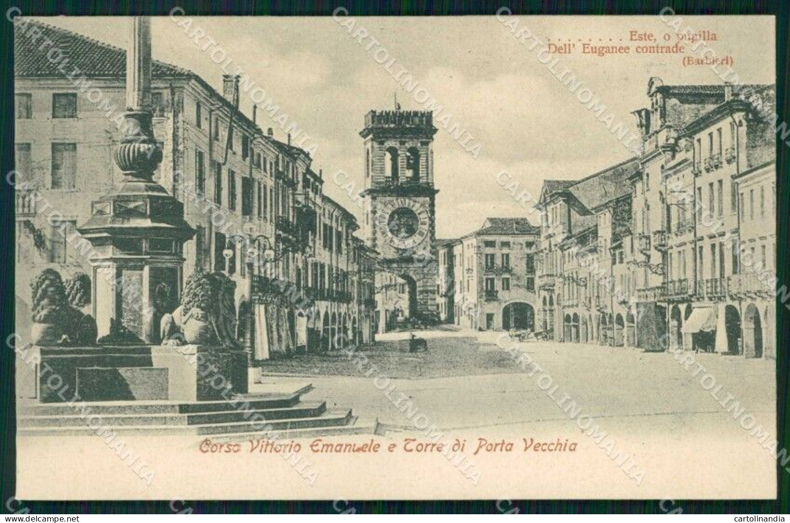 Padova Este Corso Vittorio Emanuele Torre Di Porta Vecchia Cartolina RB7473 - Padova