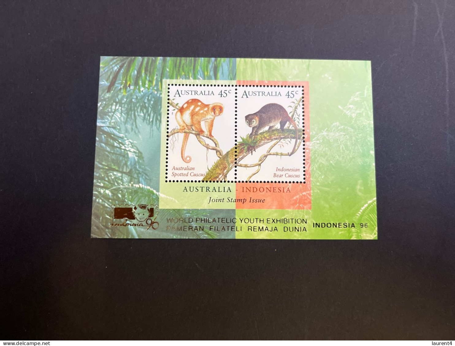 22-4-2024 (stamp) Mint (neuve) Mini-sheet - Joint Issue With Indonesia (Cuscus) Over-printed - Emisiones Comunes