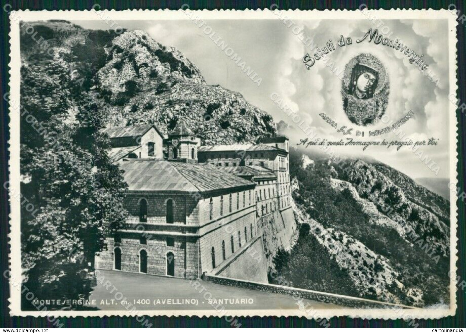 Avellino Mercogliano Montevergine Santuario ABRASA Foto FG Cartolina ZKM7254 - Avellino