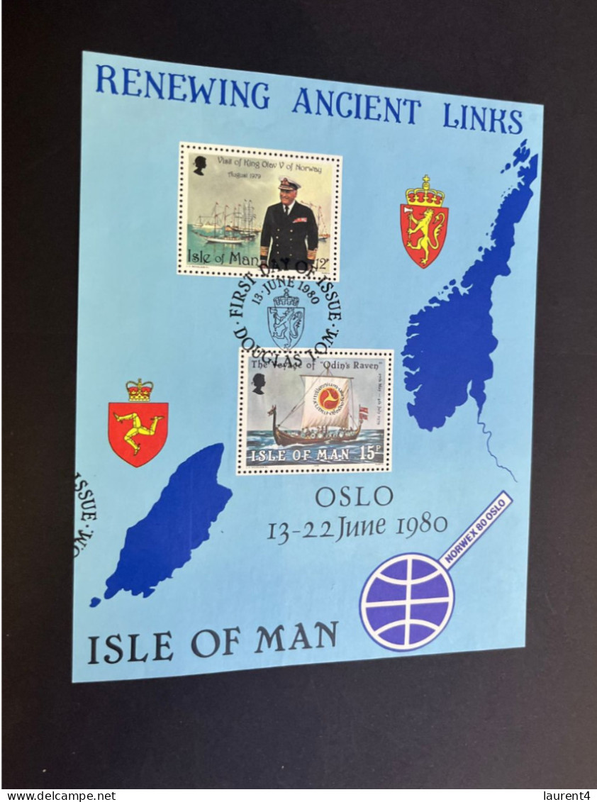 22-4-2024 (stamp) Used (tamponner) Mini-sheet - Isle Of Man - Man (Eiland)