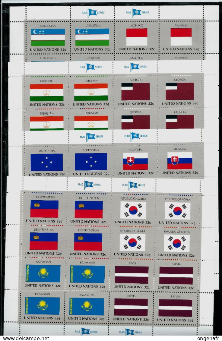 Flags - Drapeaux Année 1997 Et 1998  En Petites Feuilles De 4 Blocs  De Chaque Pays ** - Ungebraucht