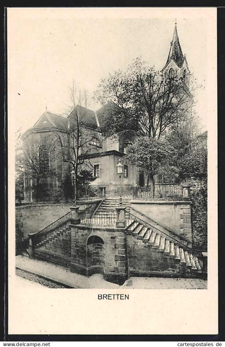 AK Bretten, Blick Auf Kirche  - Bretten