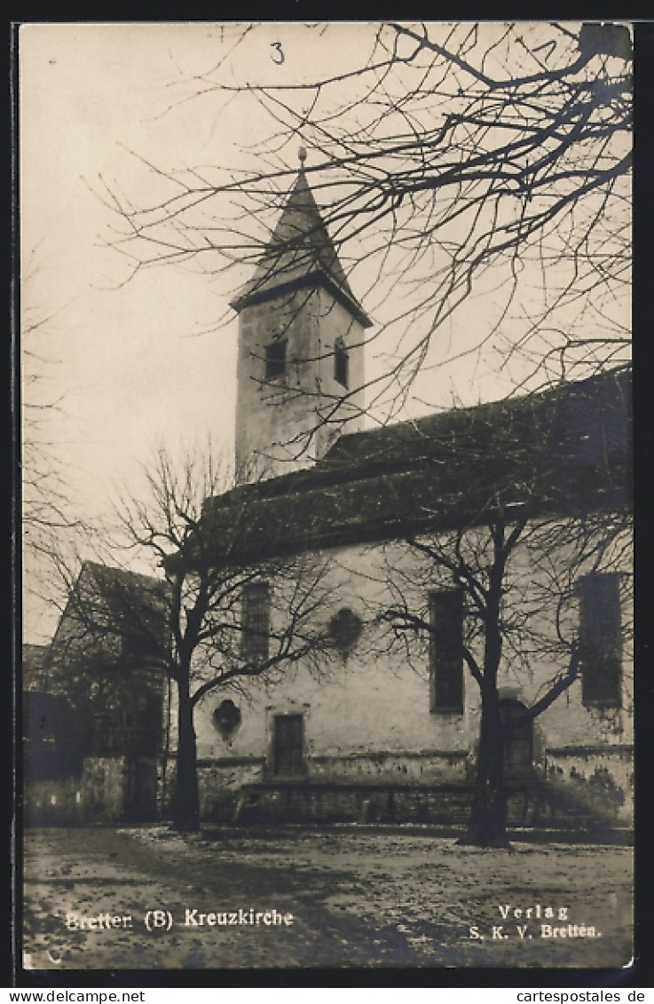 AK Bretten, Blick Auf Die Kreuzkirche  - Bretten