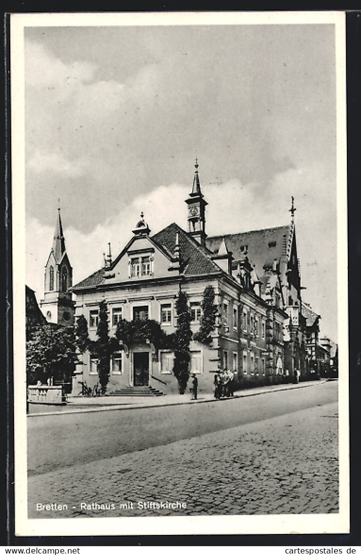 AK Bretten, Rathaus Mit Stiftskirche  - Bretten