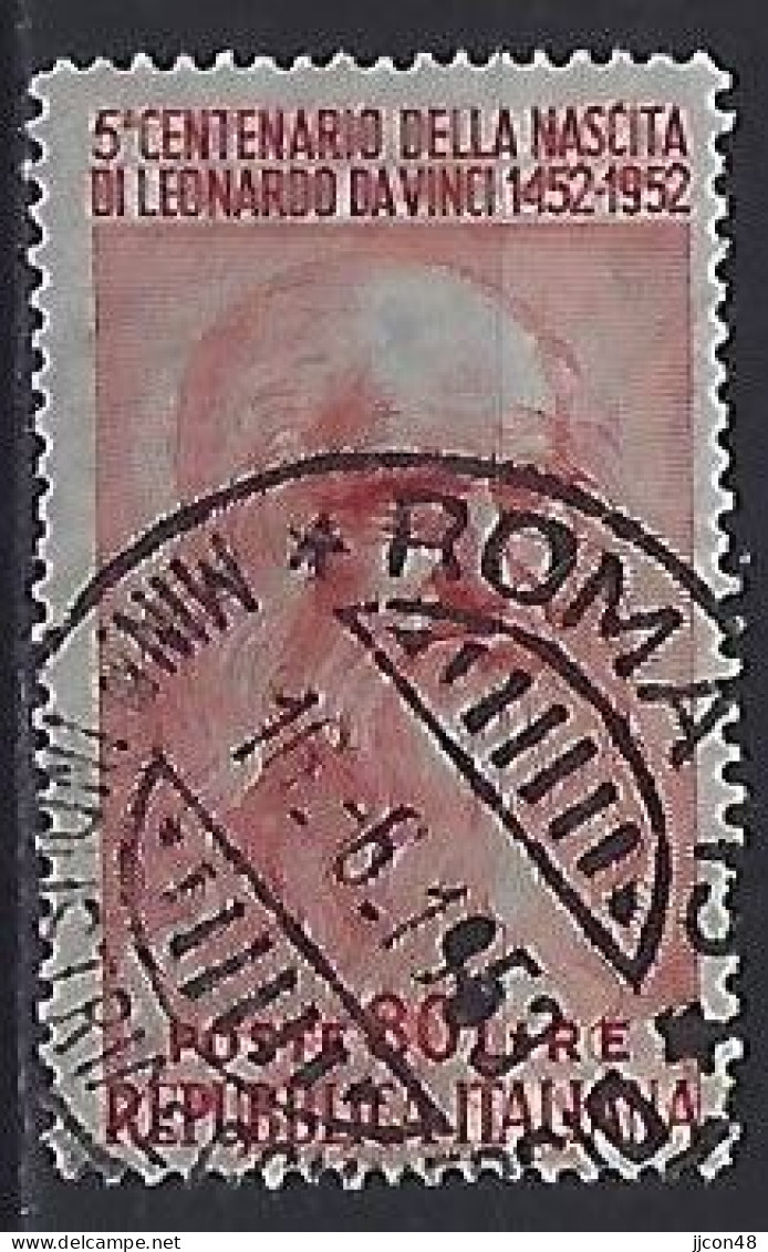 Italy 1952 Leonardo Da Vinci (o) Mi.878 - 1946-60: Usados