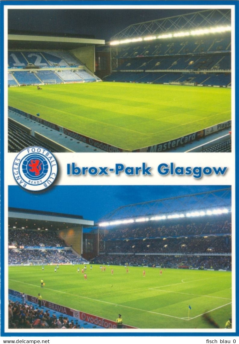 1) AK Stadion Postkarte Ibrox Park Glasgow Rangers FC Football Stadium Scotland Schottland Fußball Stade L'Écosse Stadio - Soccer