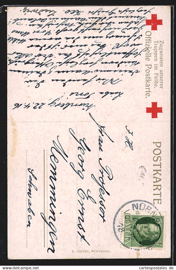 Künstler-AK P. O. Engelhard (P.O.E.): Rotes Kreuz, Kleine Krankenschwester  - Croce Rossa