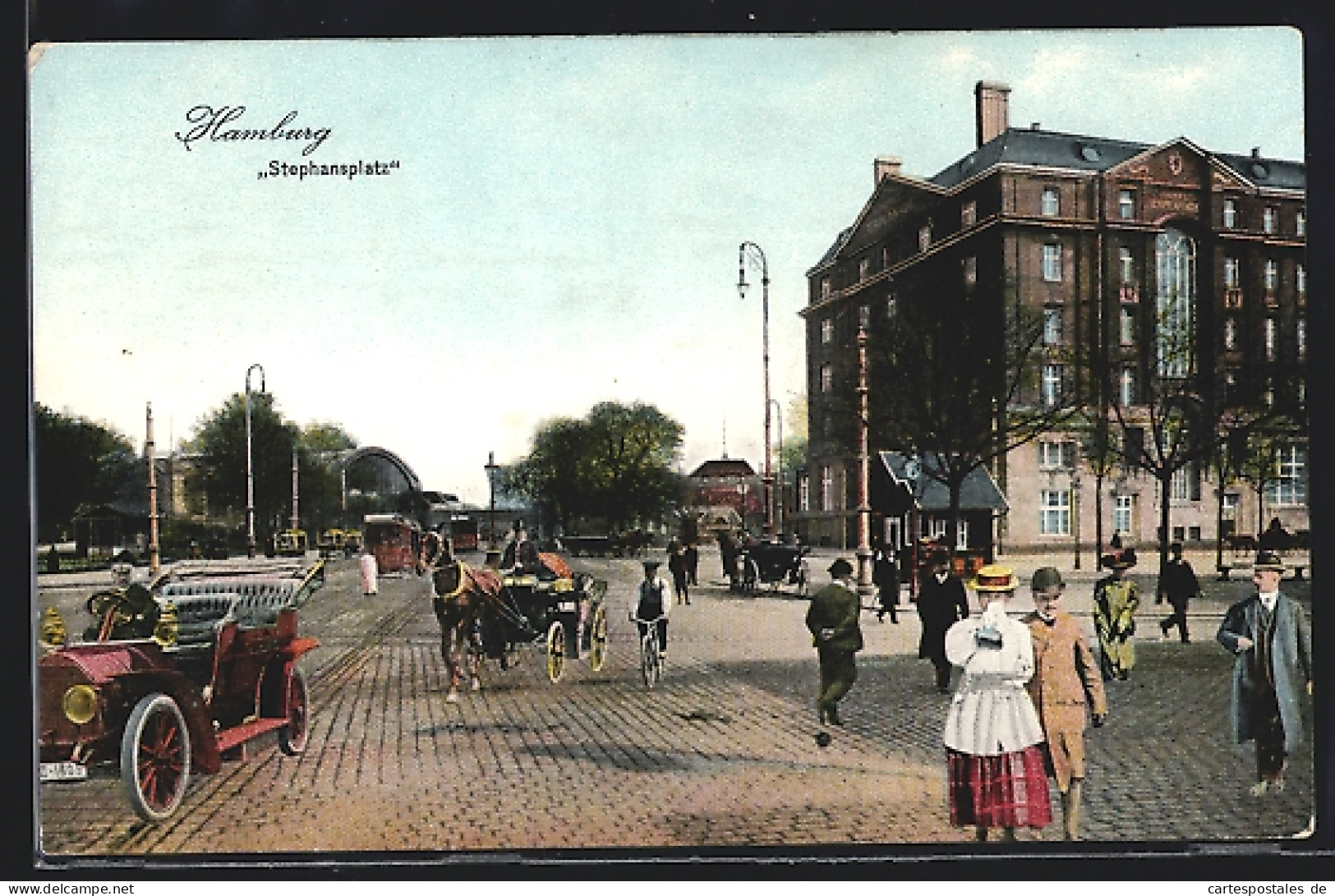 AK Hamburg-Neustadt, Passanten Am Stephansplatz  - Mitte