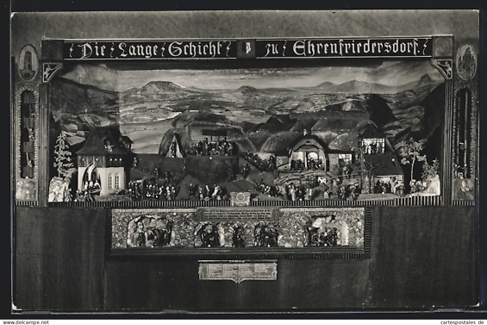 AK Ehrenfriedersdorf, Diorama Die Lange Schicht Der Bergarbeiter  - Ehrenfriedersdorf