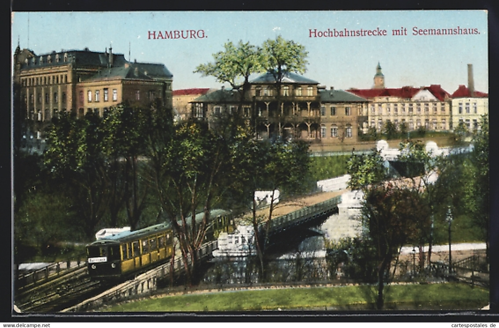 AK Hamburg, Hochbahnstrecke Mit Seemannshaus  - Mitte
