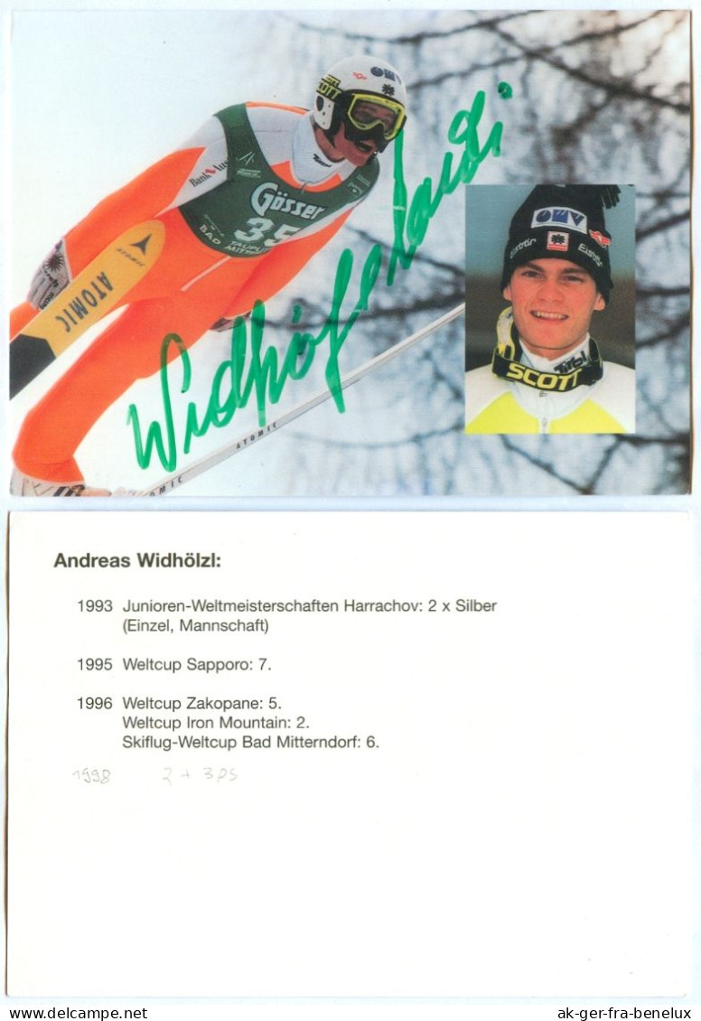 Autogramm AK Skispringer Andreas Swider Widhölzl 1996 ÖSV St. Johann In Tirol Fieberbrunn Olympiasieger Österreich FIS - Autographes