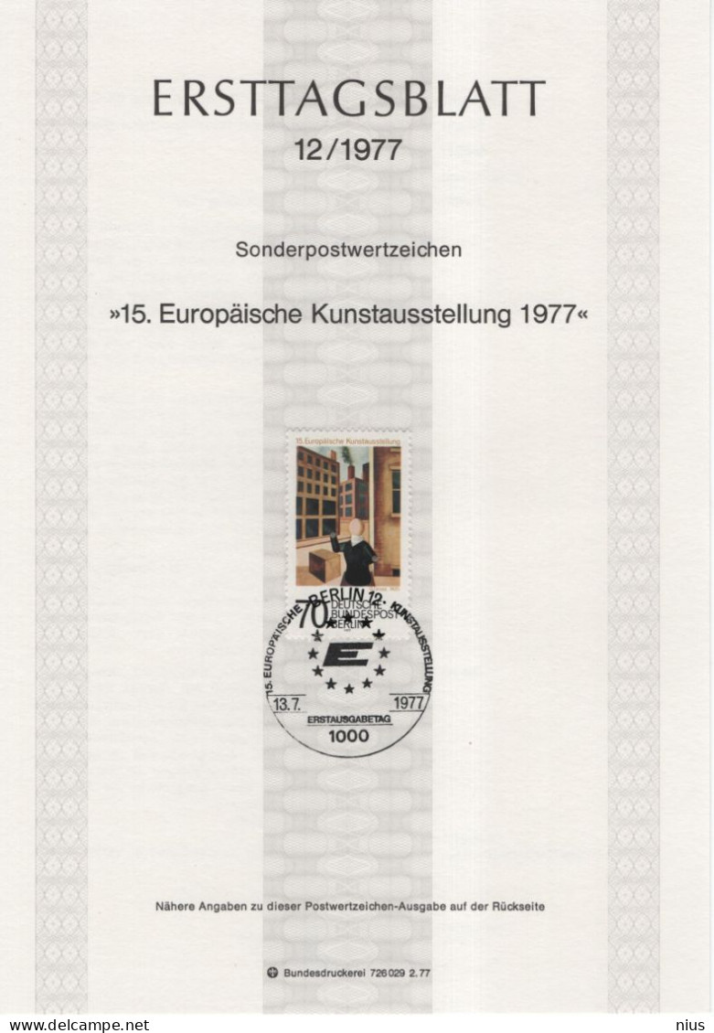 Germany Deutschland 1977-12 ETB 15. Europäische Kunstausstellung George Grosz Caricatural Drawings Painter, Berlin - 1974-1980