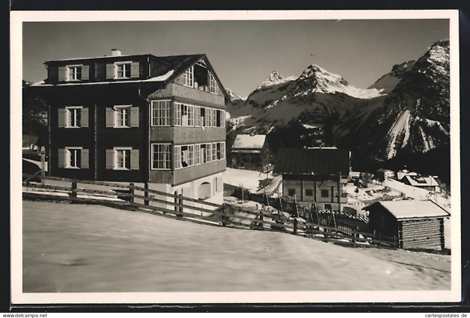 AK Arosa, Haus Steche Graf Am Postplatz Im Winter  - Arosa