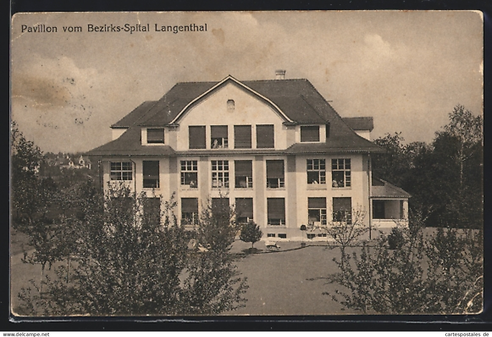 AK Langenthal, Bezirks-Spital, Pavillon Mit Anlagen  - Langenthal