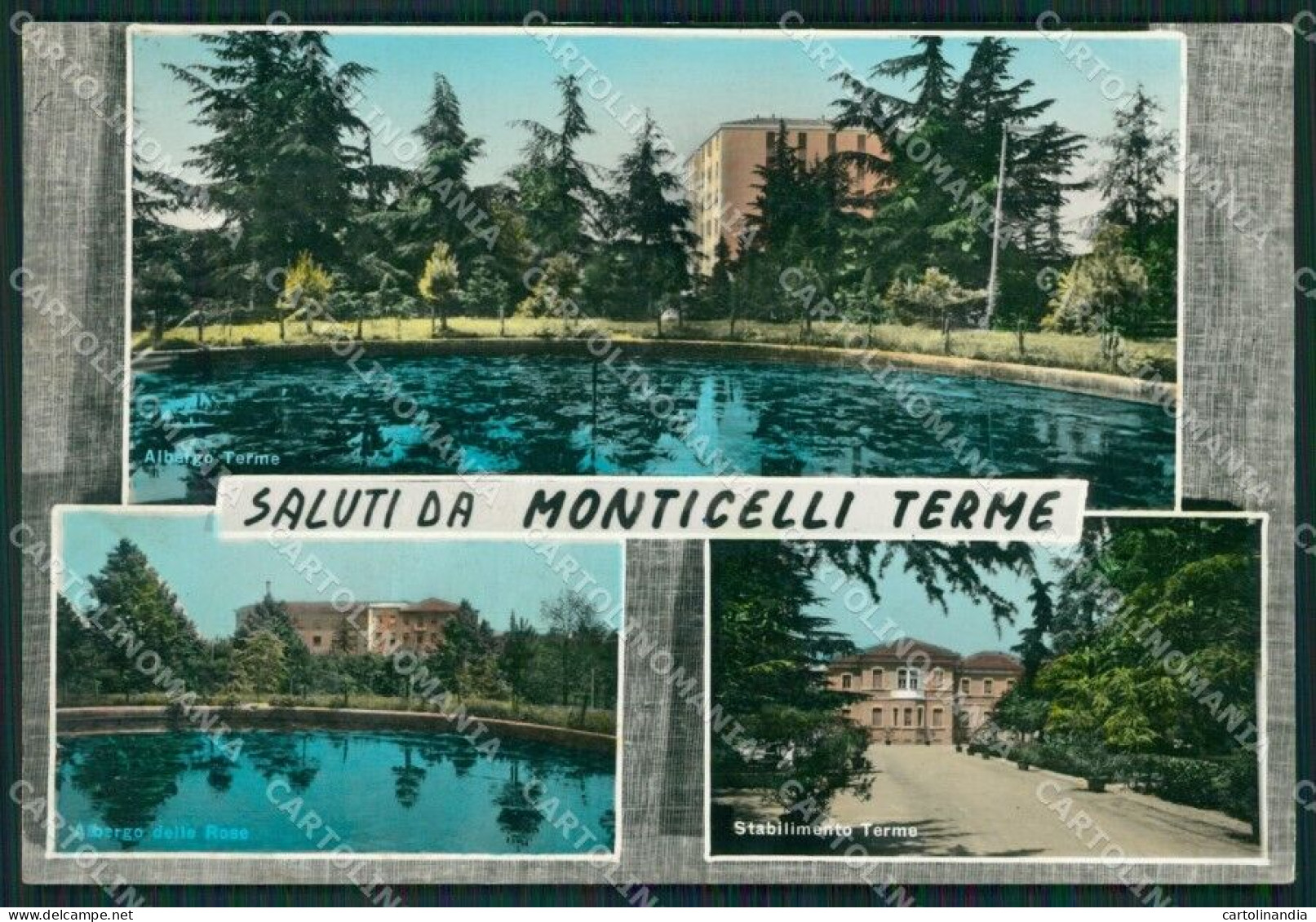 Parma Montechiarugolo Monticelli Terme Saluti Da PIEGA Foto FG Cartolina ZKM7417 - Parma