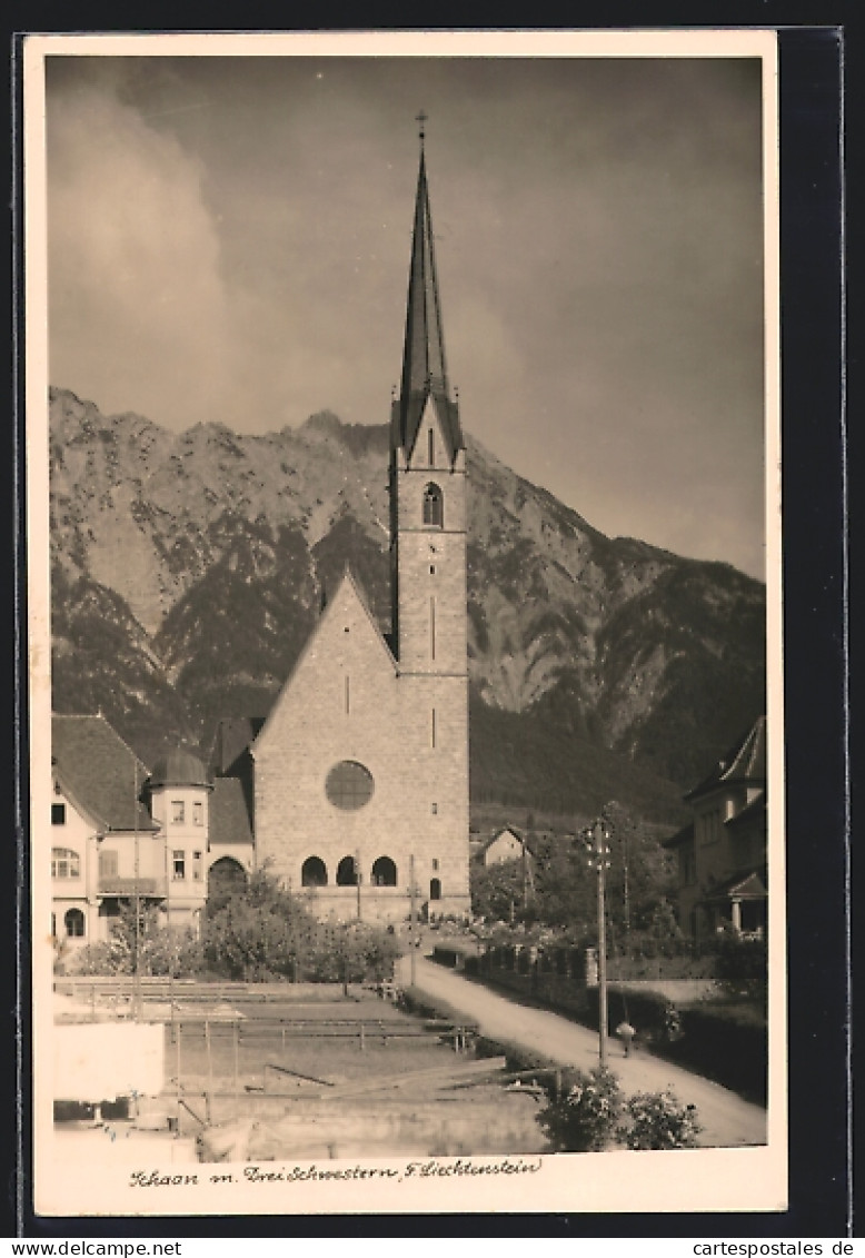 AK Schaan, Dorfkirche Vor Den Drei Schwestern  - Liechtenstein