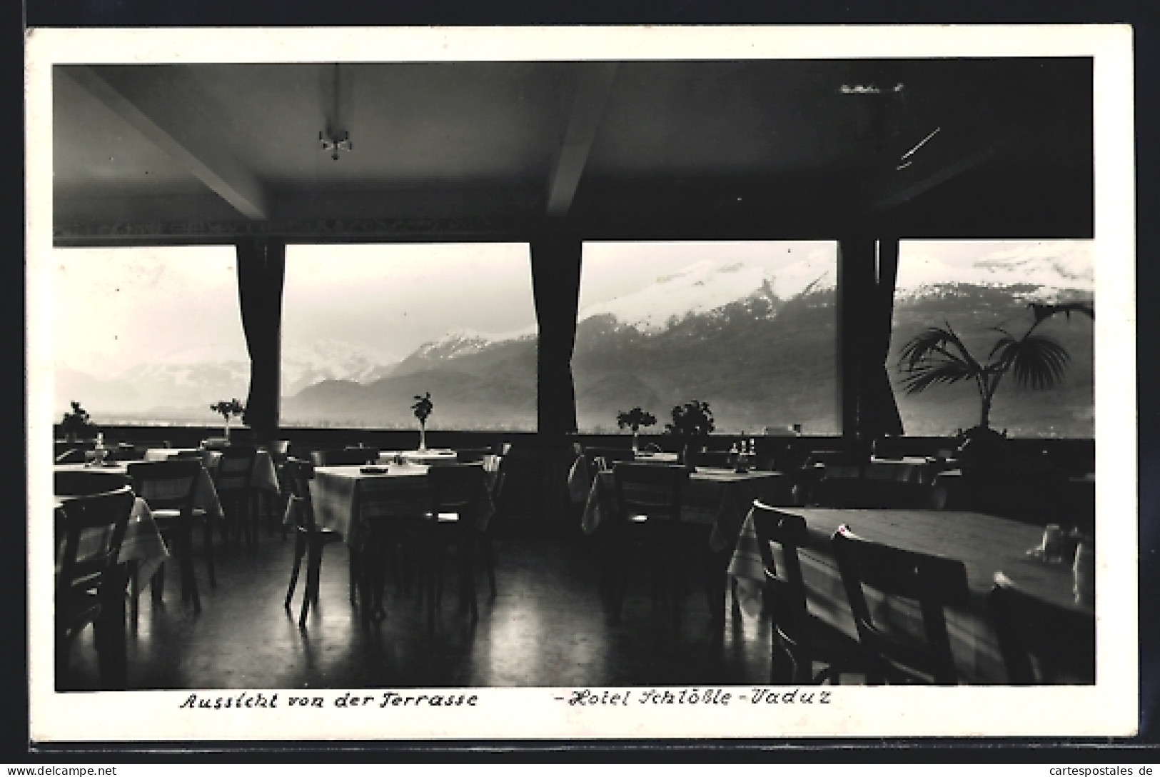 AK Vaduz, Aussicht Von Der Terrasse, Hotel Schlössle  - Liechtenstein