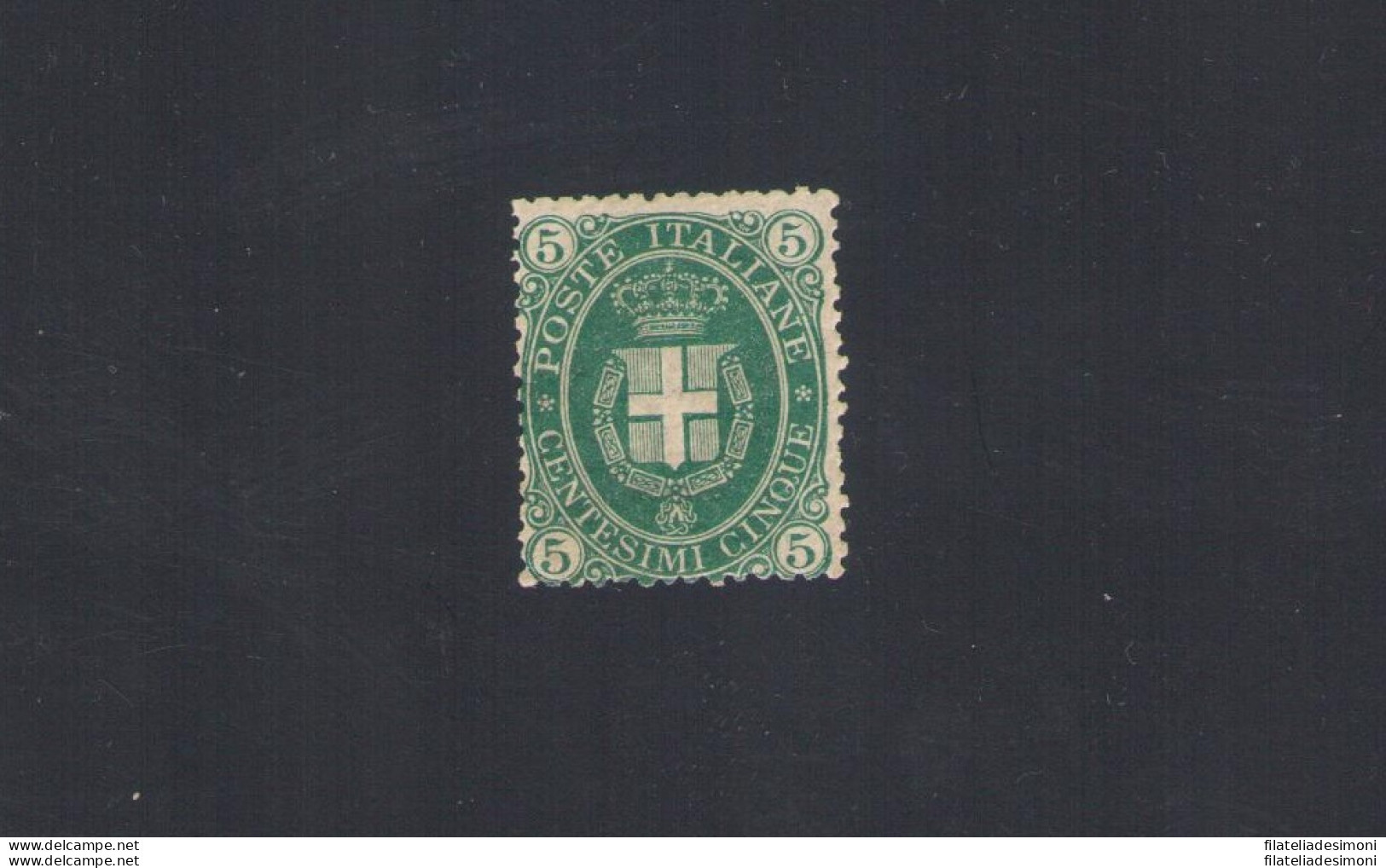 1889 Regno D' Italia, Effige Di Umberto I , 5 Cent Verde Scuro , N. 44 MNH** Fir - Autres & Non Classés