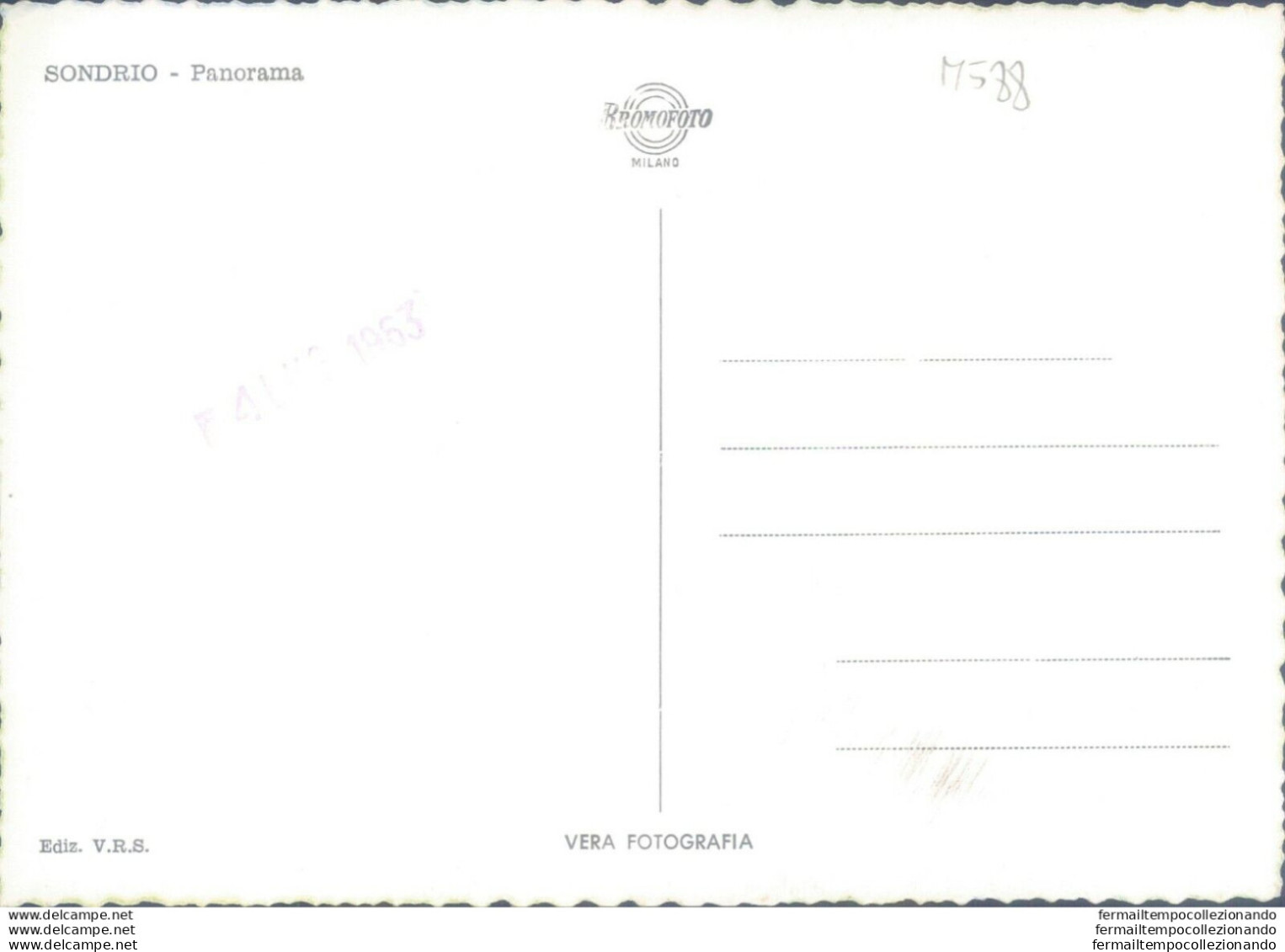 M588 Cartolina  Sondrio Citta' Panorama - Sondrio