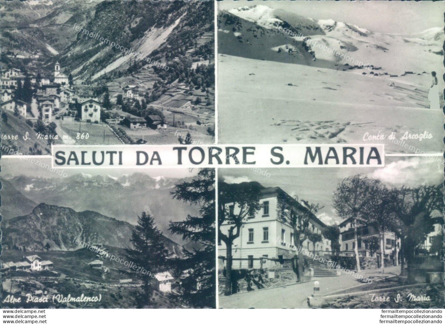 D630 - Cartolina  Provincia Di Sondrio - Saluti Da  Torre S.maria Valmalenco - Sondrio