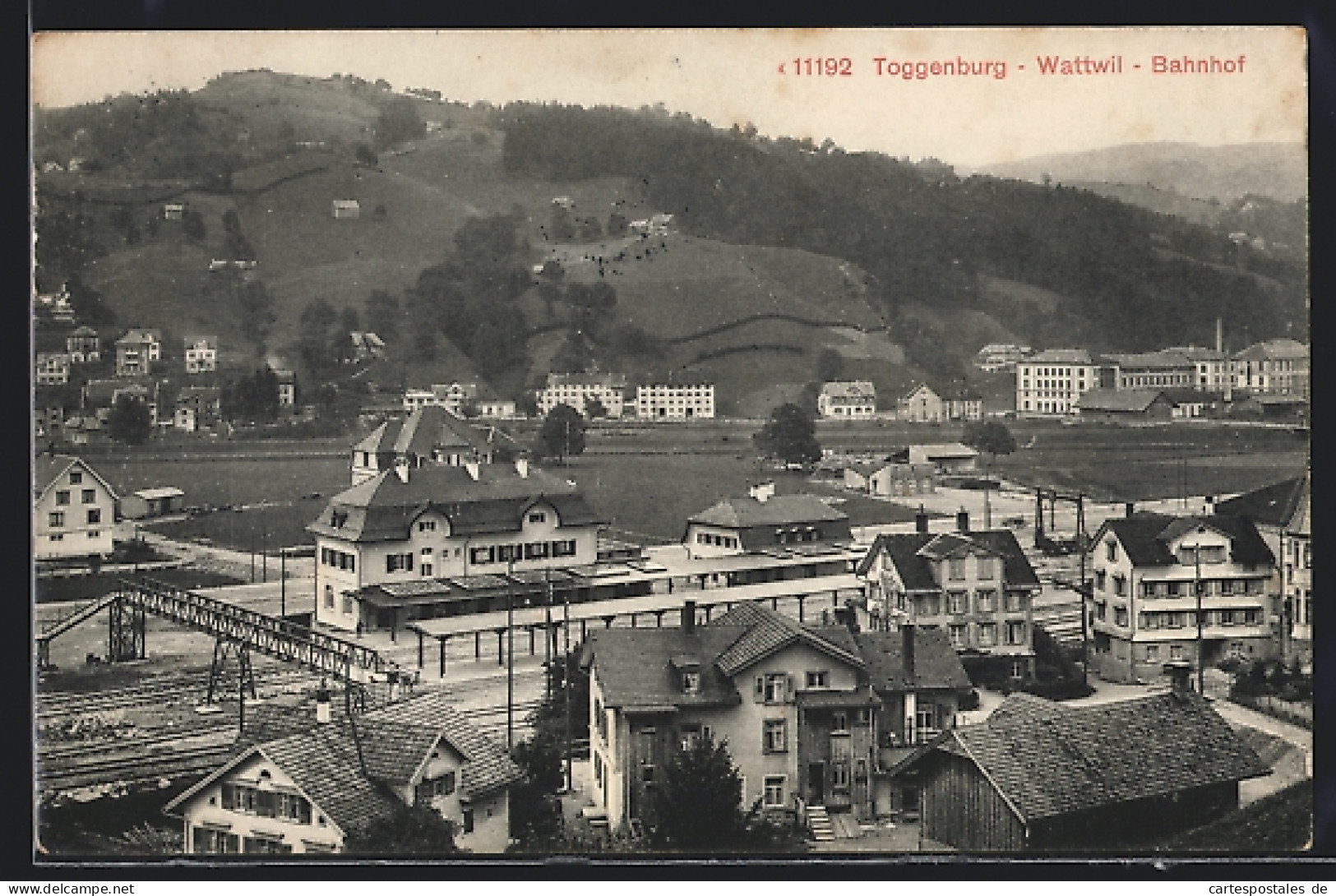 AK Toggenburg-Wattwil, Bahnhof Im Ortsbild  - Wattwil