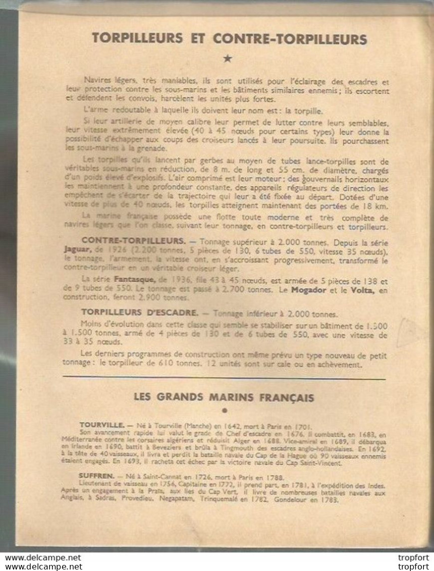 CC // Vintage Cahier écolier Avec Son Protège Cahier Ancien MARINE NATIONALE Cuirassé Torpilleur - Book Covers