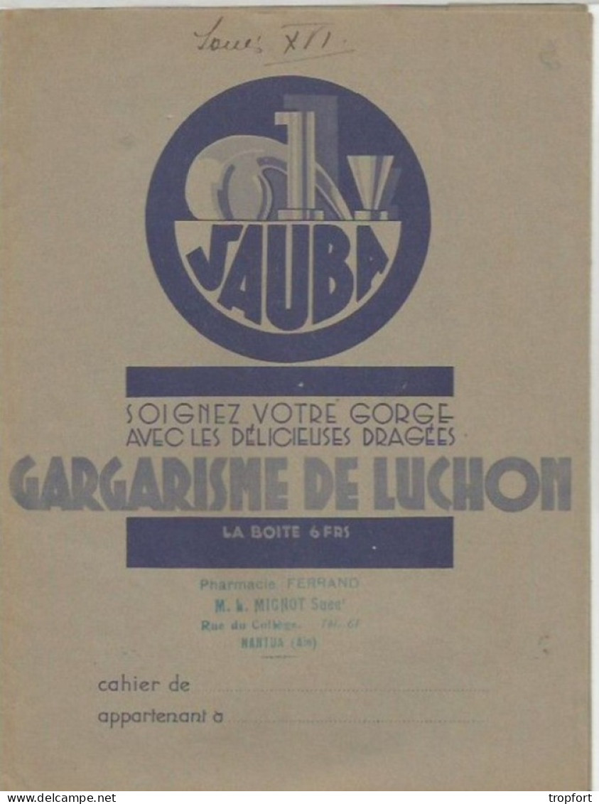 FF / SUPERBE PROTEGE CAHIER Ancien  GARGARISME DE LUCHON / SIROP DE V.BATTUT - Schutzumschläge