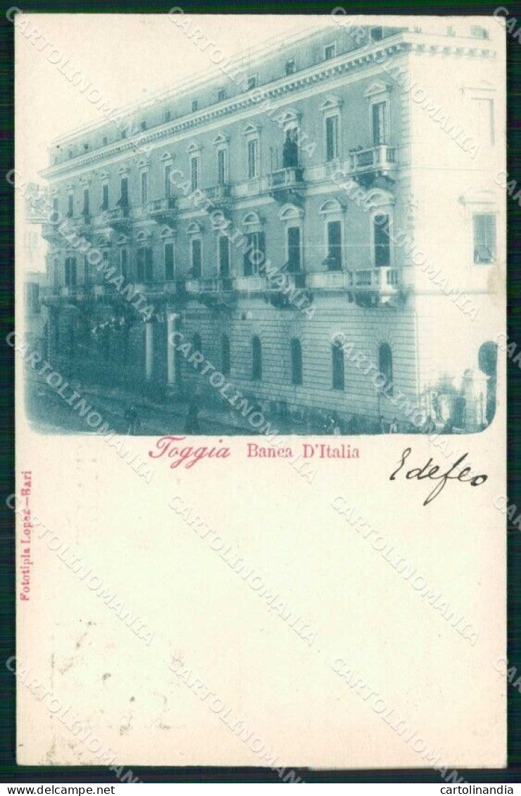 Foggia Città Banca D'Italia Lopez Cartolina RB7822 - Foggia