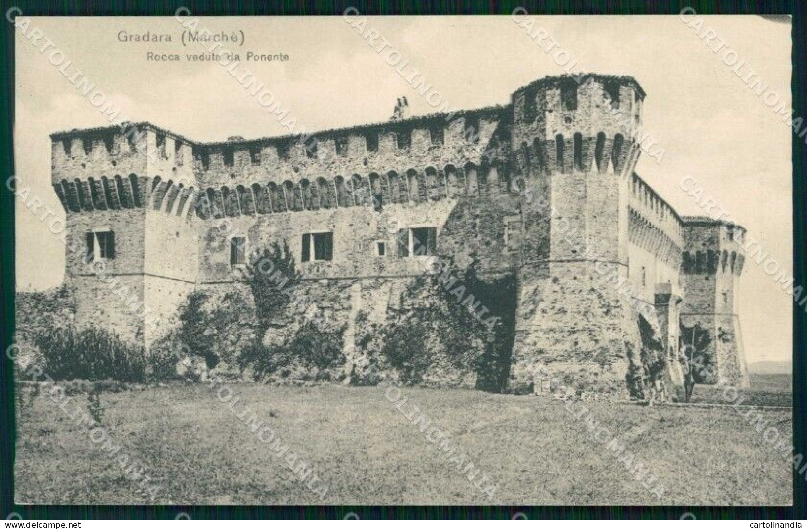 Pesaro E Urbino Gradara Rocca Veduta Da Ponente Cartolina RB8342 - Pesaro