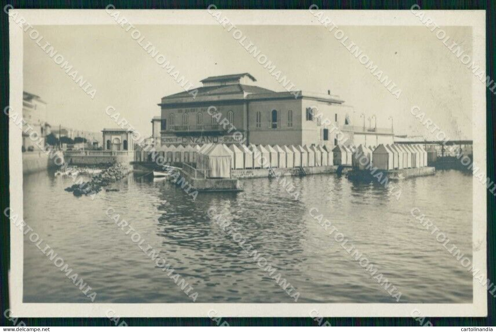 Livorno Città Bagni Pancaldi Foto Cartolina RB8525 - Livorno