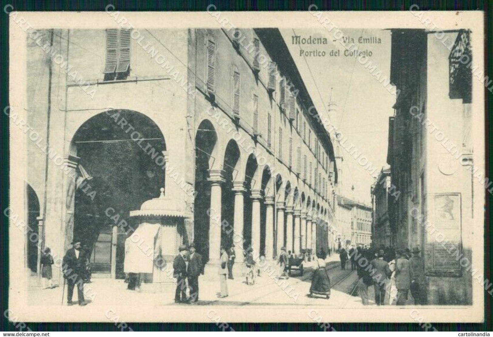 Modena Città Via Emilia Portico Del Collegio Cartolina RB8824 - Modena