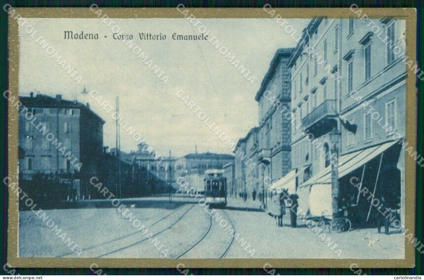 Modena Città Corso Vittorio Emanuele Tram Cartolina RB8832 - Modena